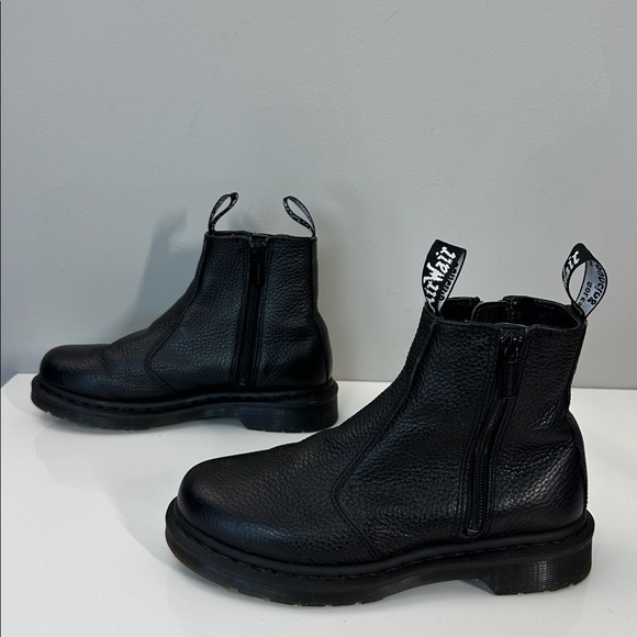 Dr. Martens Black Leather Combat Boots - Picture 3 of 16